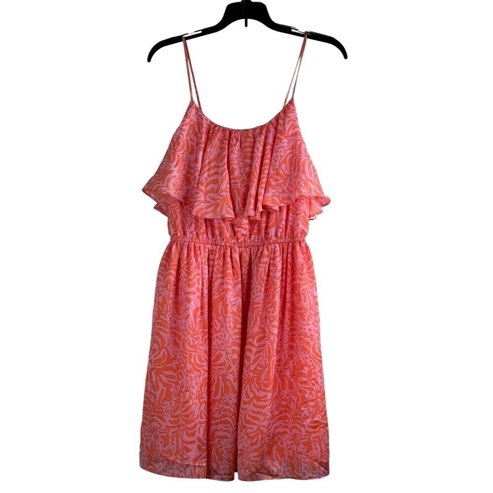 Lilly Pulitzer For Target Jungle Orange Pink Giraffe Giraffeeey Dress Sz Small - Picture 2 of 10